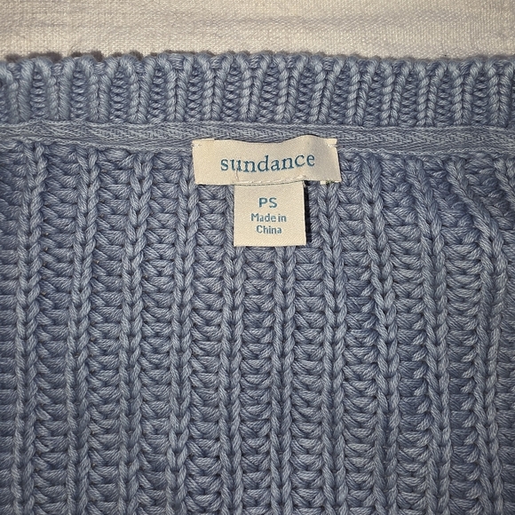 Sundance 100% Cotton Women's Chunky  Knit Cardigan Sweater Sz Petite Small - Picture 6 of 10